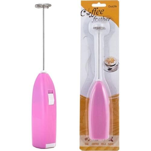 1pc Milk Drink Coffee Milk Whisk Mixer Electric Egg Beater Frother Foamer Mini Handle Stirrer Practical Kitchen Cooking Tool 12