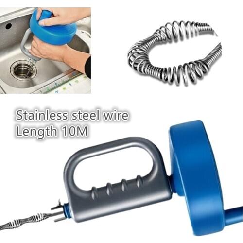 10 M Kitchen Toilet Sewer Blockage Hand Tool Pipe Dredger 10 Meters Drains Dredge Pipes Sewer Sink Cleaning Clogs drain cleaner