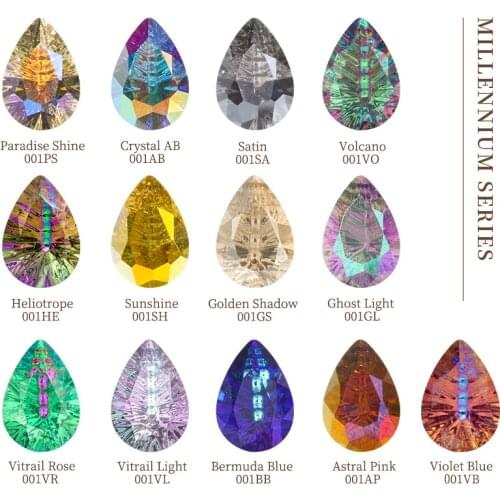 10 Pcs Teardrop Rhinestone High Quality Strass Gemstone Glue Crafts Jewelry Accessories Making Stone Nails Decoration