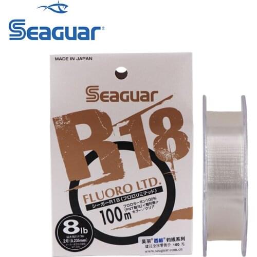 100% Original Seaguar R18 FLUORO LTD Fishing Line 3LB-25LB Fluorocarbon Carbon Fiber Monofilament Carp Leader Line