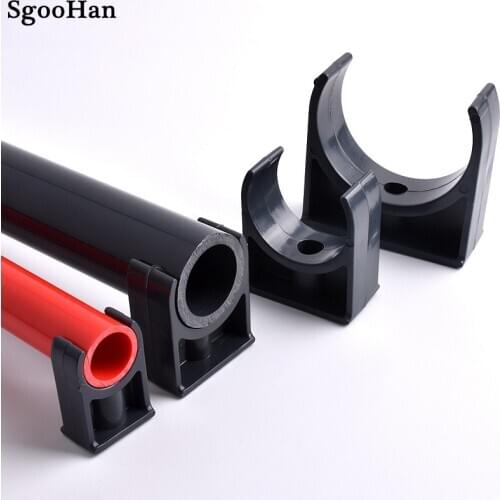 2~20pcs Dark Grey 20~110mm PVC Pipe Clamp Connector Garden Irrigation Aquarium Fish Tank Watering Adapter Fittings Fixing Joint