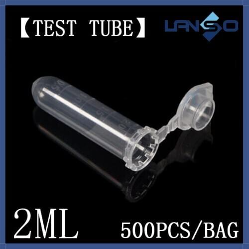 2 ml centrifuge tube test tube transparent plastic tube container scientific laboratory test accessories 500 pieces / box
