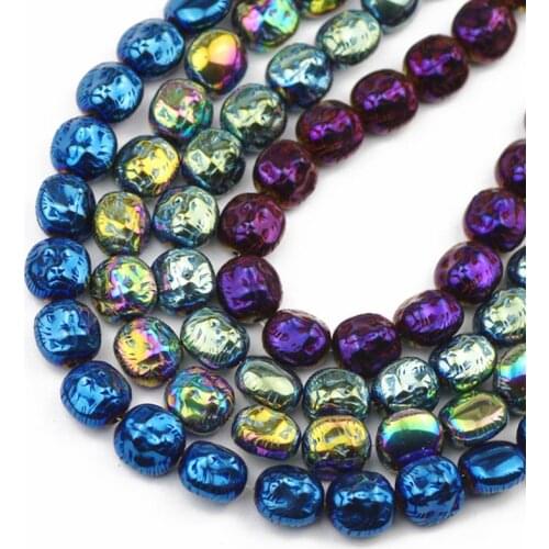 20pcs Lion Head Hematite Natural Stone 10MM Blue,Gold,Green,Purple Loose Spacer Beads For Jewelry Making Diy Bracelets Pendant