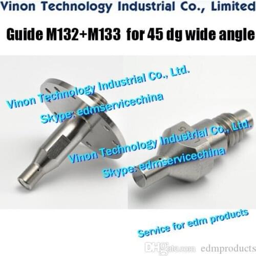 M132+M133 Diamond Wire Guide Set Ø0.255mm For 45 degree wide angle Upper&Lower for Mitsubishi SX.SB.SZ.CX.FX.FA machines edm die