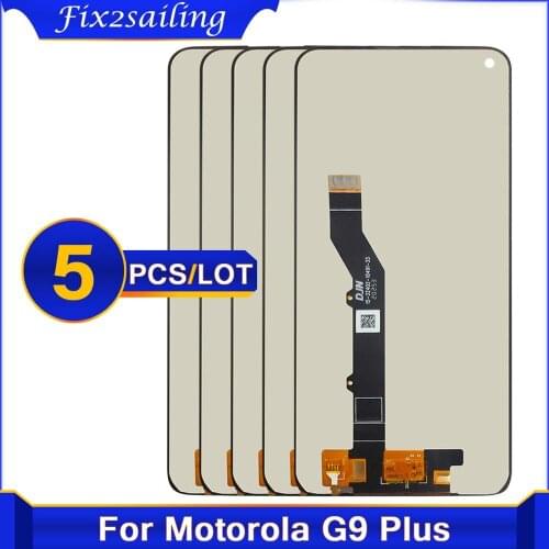 5PCS Tested Original 6.5'' For Motorola Moto G9 Play Lcd Screen Display Touch Digitizer Assembly For Moto G9 Plus LCD Display