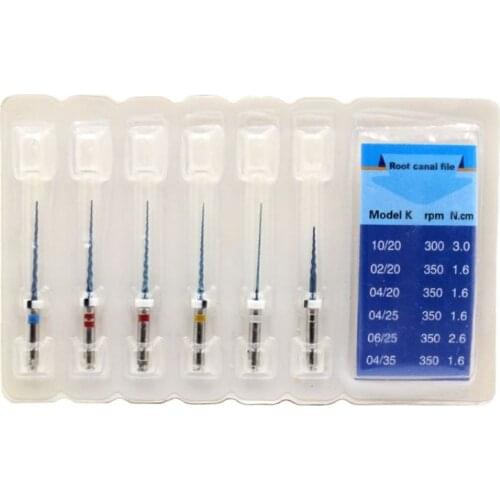 6Pcs/pack Dental instrument endo rotary endodontic files 25mm dental endo motor files instrument SX-F3 dentistry dentist tools