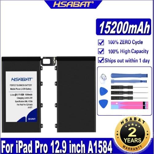 HSABAT 11500mAh A1584 A1652 A1577 Tablet battery Battery for iPad Pro 12.9 inch A1584 A1652 A1577 Batteries