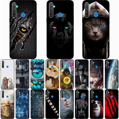 For OPPO Realme 5 for Realme 5i Case Fashion Silicone Soft TPU Cute Back Cases for OPPO Realme 5 Pro Phone Cover Funda Coque
