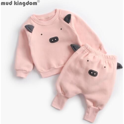 Mudkingdom Baby Girls Boys Clothes Long Sleeve Cute Animal Casual Tops Pants Outfits Clothing For Girls Sets Autumn