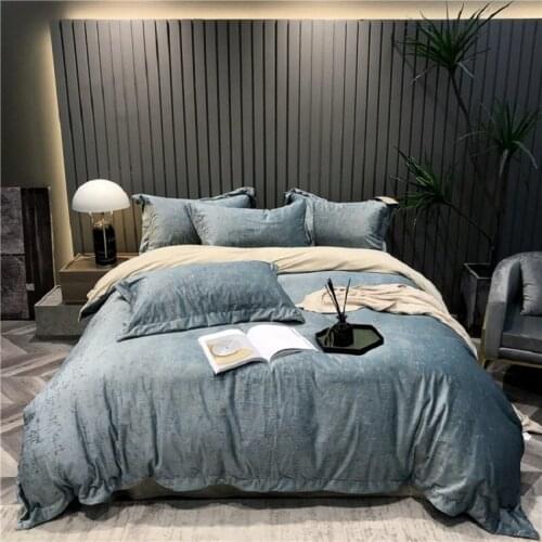 1.8m Bedding Set Golden silk velvet double-sided fleece winter flannel real velvet bed linen 2.0m Duvet Cover Home Textile Warm