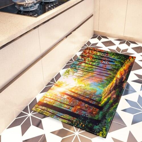 Sun Forest Floor Mat Wave Desert Oasis Path Home Area Rugs Bedroom Livingroom Decoration Bathroom Printed Doormat Carpets