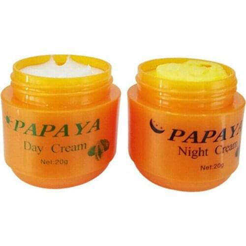 Papaya Essence Day Cream And Night Cream Improves Vitamin C Whitening Dark Skin Care Moisturizer Anti-freckle Refreshing