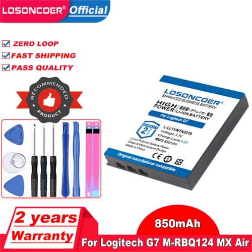 LOSONCOER 850mAh L-LL11, NTA2319 High Capacity for Logitech G7 Laser Cordless Mouse, M-RBQ124, MX Air 190310-2000 F12440020