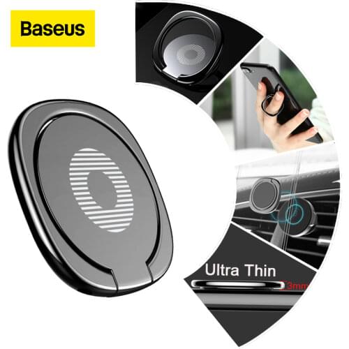 Baseus Finger Ring Phone Holder For iPhone Phone Ring Metal Mobile Phone Holder Support Magnetic Phone Holder Stand Accessories