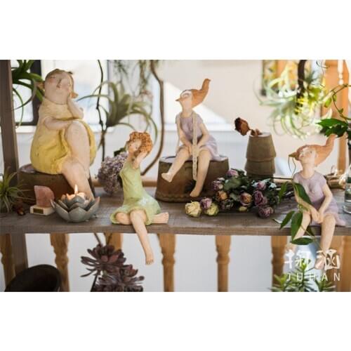 [MGT] European Creative resin sculpture Garden girl modern home garden decoration crafts living room decoration statues