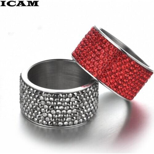 ICAM Fashion High Quality Bohemia Style Rings Classic Shape Paved Crystal Pendant for Women Charm Jewelry