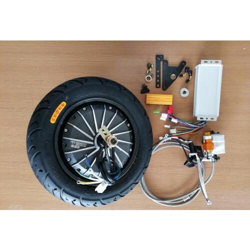 10" 10 inch 48V 60V 72V 1000W Hub Motor Kit For Motor Wheel Electric Motorcycle DIY With Controller Hydraulic Disc Brake System