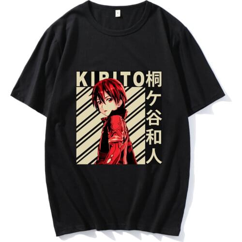 Anime Novelty Fashion Sword Art Online SAO Tshirt Hommes Anime Short Sleeve Men 2021 Spring Summer T-shirt Tops Harajuku Tees