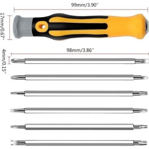 7 Pcs Household Multifunctional Strong Magnetic Screwdriver Bit Set Repair Tool E7CB
