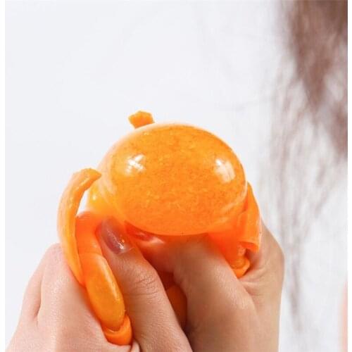 D7WF Party Favor Sets Fidget Trick Toy Anxiety Release Gadget with Squishy Sarcocarp Toy Model Peeling Orange for Autism