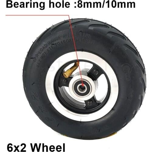 6 Inch Inflatable Wheel 6x2 Tire for Mini Electric Scooter Trolley Thickened Wear Resistant High Quality Inner and Outer Tyre