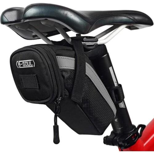 Nylon Bike Storage Saddle Bag Portable Bicycle Bag Seat Waterproof Cycling Tail Rear Pouch Bag For Bicycle Bike Accessories