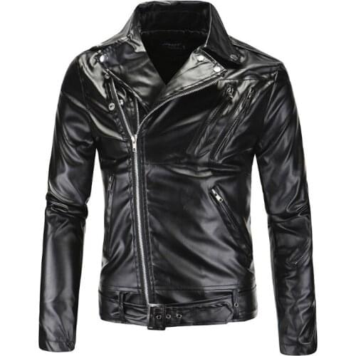 New Boutique Leather Jacket Men Fashion Multi-Zippers Design Motorcycle Leather Jacket Slim Fit Zippers Leather Coats Male 5XL