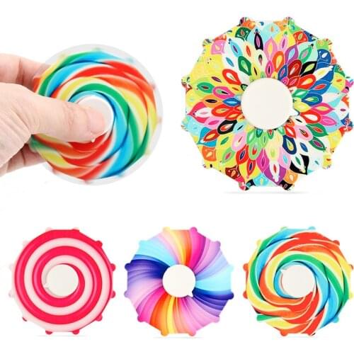 2021 New Trend Stress Relief Toy For Kids Flying Spinner Toy Kids Finger Tip Gyro Top Toys Creative Antistress Fidget Toys Gifts