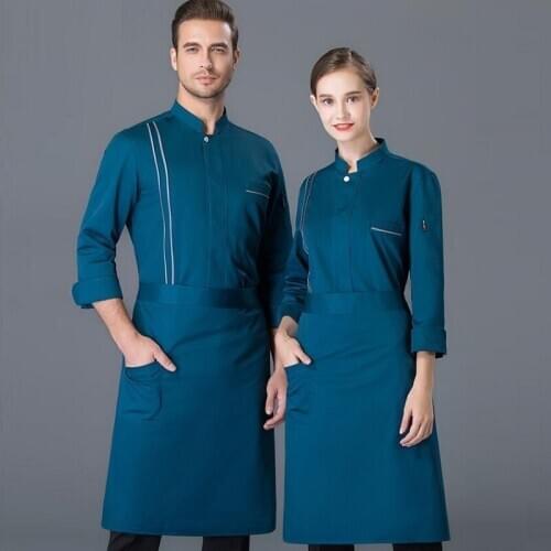 New Unisex Kitchen Hotel Chef Uniform Bakery Food Service Cook Shirt Breathable Bakery Uniform Chef Jacket Clothes AS359