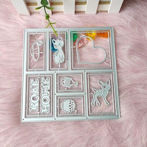 New Square frame Metal Cutting Dies Decorative DIY Scrapbooking Steel Craft Die Cut Embossing Paper Cards Stencils