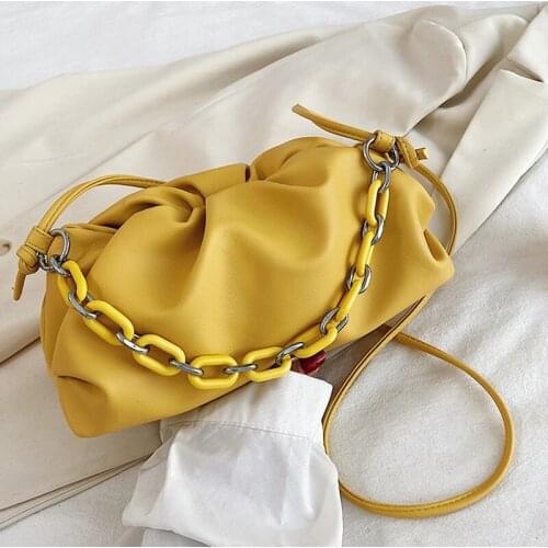 Solid Color PU Leather Messenger Bags for Women Armpit Bag Lady Shoulder Handbags Female Crossbody Bag Purses and Handbags