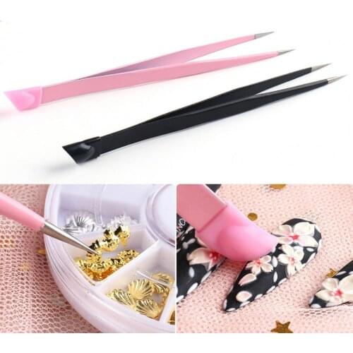 Nail Tweezers Double Head Removable Stainless Steel Multifunctional Nail Picking Tweezers Home Nail Art Equipment