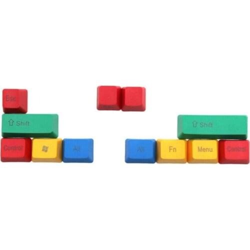 10pcs Durable Replacement Mechanical Keyboard OEM Profile Keycap Set RGBY Color