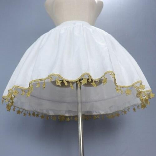 Victorian Ball Gown Underskirt Short Dress Lolita Cosplay Chiffon Lolita Petticoat Ballet Crinoline Vintage Fairy Maid Skirt
