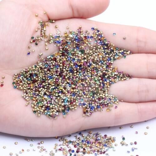 Point Back Rhinestones Strass Many Colors Choose ss2-ss5 1.1-1.8mm For 3D Nail Art DIY Wedding Accessories Decorations