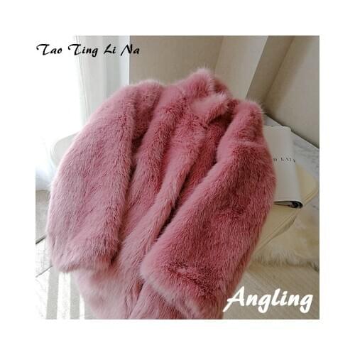 2019 New Style High-end Fashion Women Faux Fur Coat S87