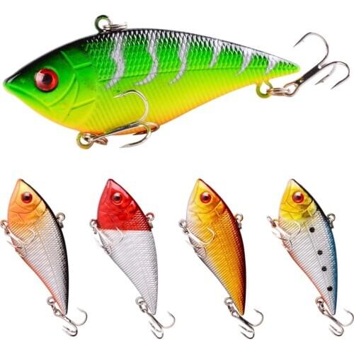 5PCS 7CM 10G Sinking Fishing Lure Laser Lifelike Crankbaits Hard Artificial Japan VIB Vibration Bait Winter Ice Fishing Tackle