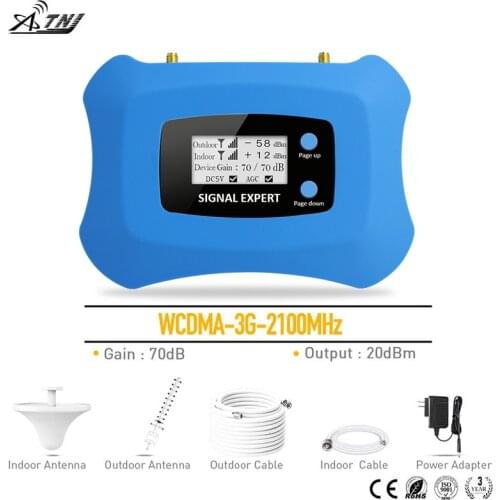 2021 Full Intelligent LCD display 3G 2100MHz signal Repeater cellular signal booster amplifier work for Russia..etc Asia,Europe