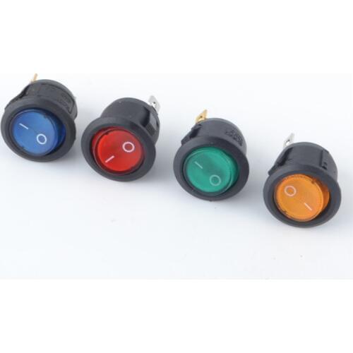 1PCS 12V LED rocker switch 20A 12V Light Switch Power Switch Car button lights ON/OFF 3pin Round Rocker Switch Dash Boat