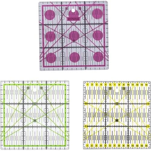 15*15 cm Transparent Quilting Sewing Patchwork Ruler Home Art Cutting Tool Tailor Craft DIY Sewing Measuring Stationary