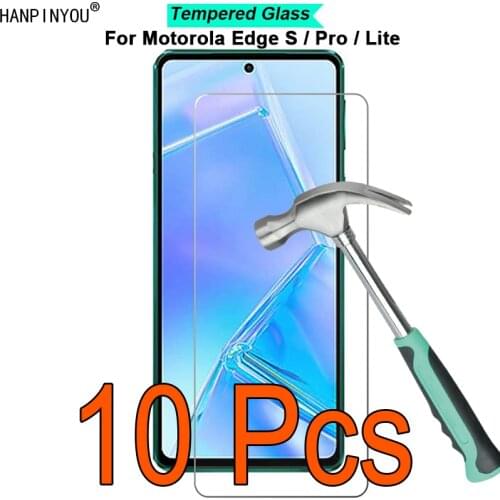 10 Pcs/Lot For Motorola Edge S / Pro / Lite 9H H 2.5D Toughened Tempered Glass Film Screen Protector