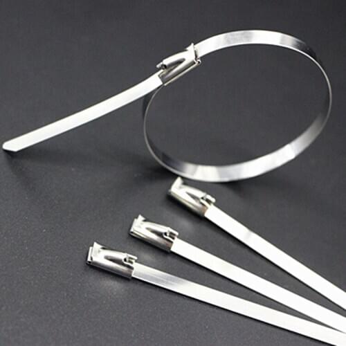 100PCS/LOT W4.6mm*350MM 304 STAINLESS STEEL ZIP CABLE TIES LOCKING TIE WRAP