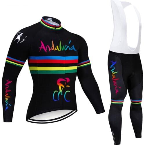 2021 Breathable Andalucia Long Sleeve Cycling Set Mountain Bike Clothing Autumn Bicycle Jerseys Clothes Maillot Ropa Ciclismo