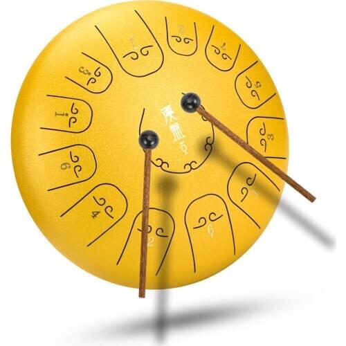 Steel Tongue drum 12 inch 13 tones Ethereal drum handpan drum Tang drum Beginners musical instrument Percussion Golden drum