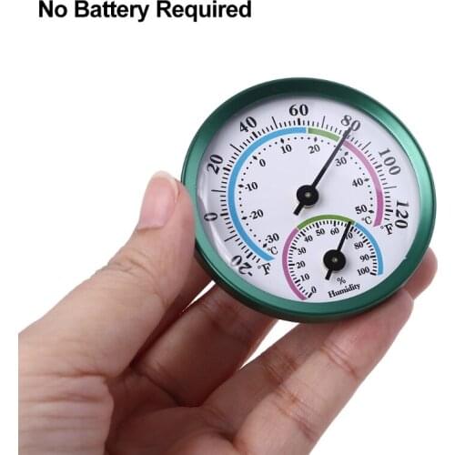 X7XD Quality Life Thermometer Wireless Indoor Outdoor Weather Round Hygrometer Green 1 Pack Stand/Haning Humidity Meter