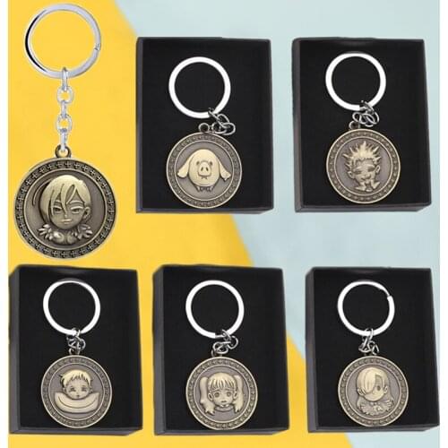 The Seven Deadly Sins Figure Key Chain Meliodas Ban King Zeldris Anime Bags Men Pendant Key Ring Unisex Cartoon Figure Jewelry