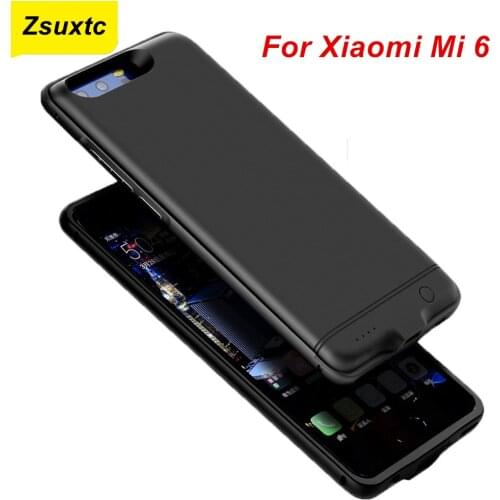 For Xiaomi Mi 6 Battery Case 6000 Mah Fashion External Backup Charger Cover Pack Power Case For Xiaomi Mi6 Battery Case Mi6