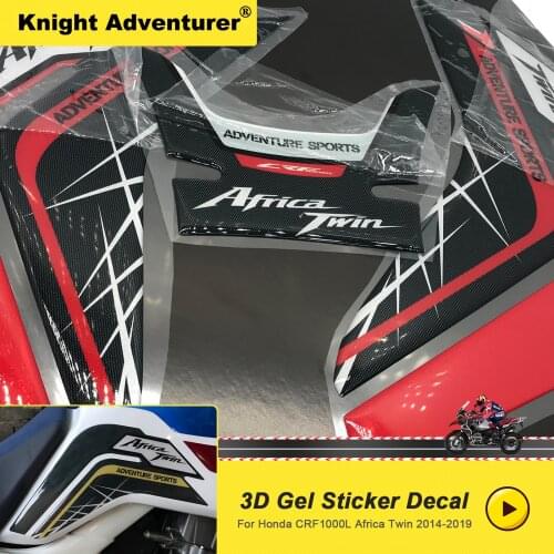 For Honda CRF1000L CRF 1000L CRF1000 L Africa Twin 2014-2019 Motorcycle Tank Pad Protector Sticker Fish Bone Sticker 2 color