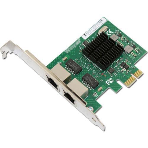 E575T2 Dual-port PCI-E X1 Gigabit Ethernet Network Card 10/100/1000Mbps LAN Adapter Controller Wired intel 82575 E1G42ET