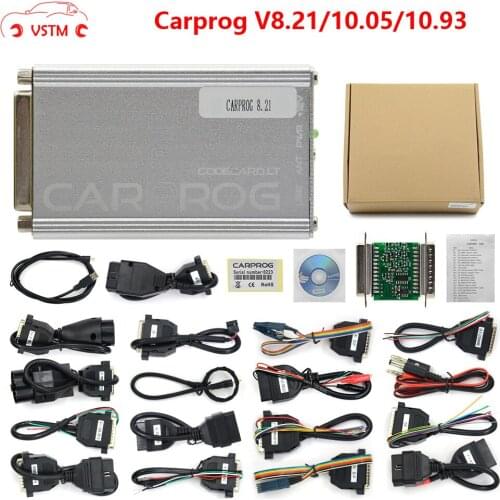 Carprog V8.21 V10.93 V10.05 with All 21 Adapters Diagnostic Tool Car Prog ECU Chip Tunning Car Repair Tool Carprog Programmer